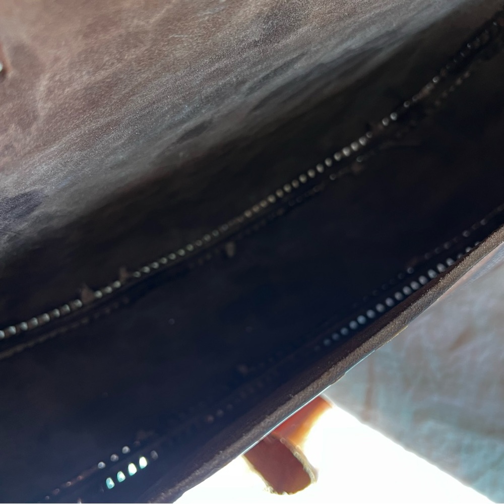 Handmade Brown Tooled Leather Crossbody Saddle Bag Made in Mexico NEW - Picture 6 of 14